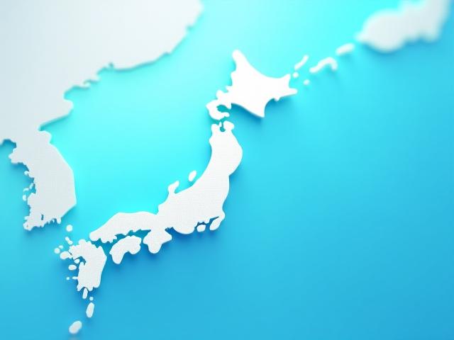 日本列島の海洋地域を示す地図